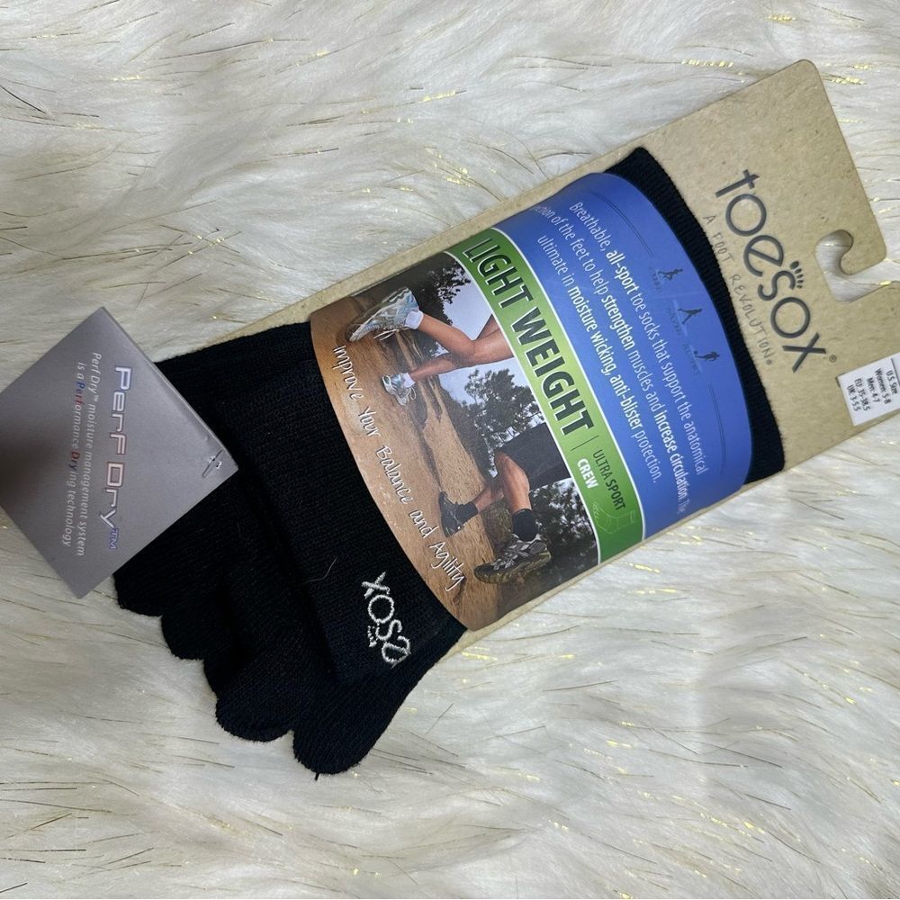 1 Pair Black Toesox, New Never Worn, Size Small